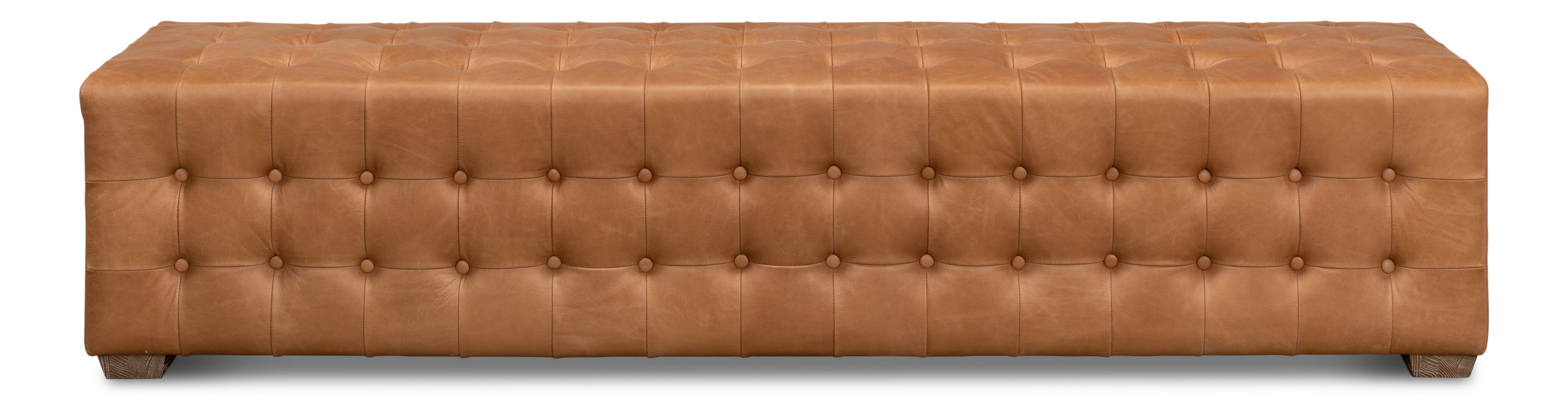 Beam Bench Tufted Leather large image 