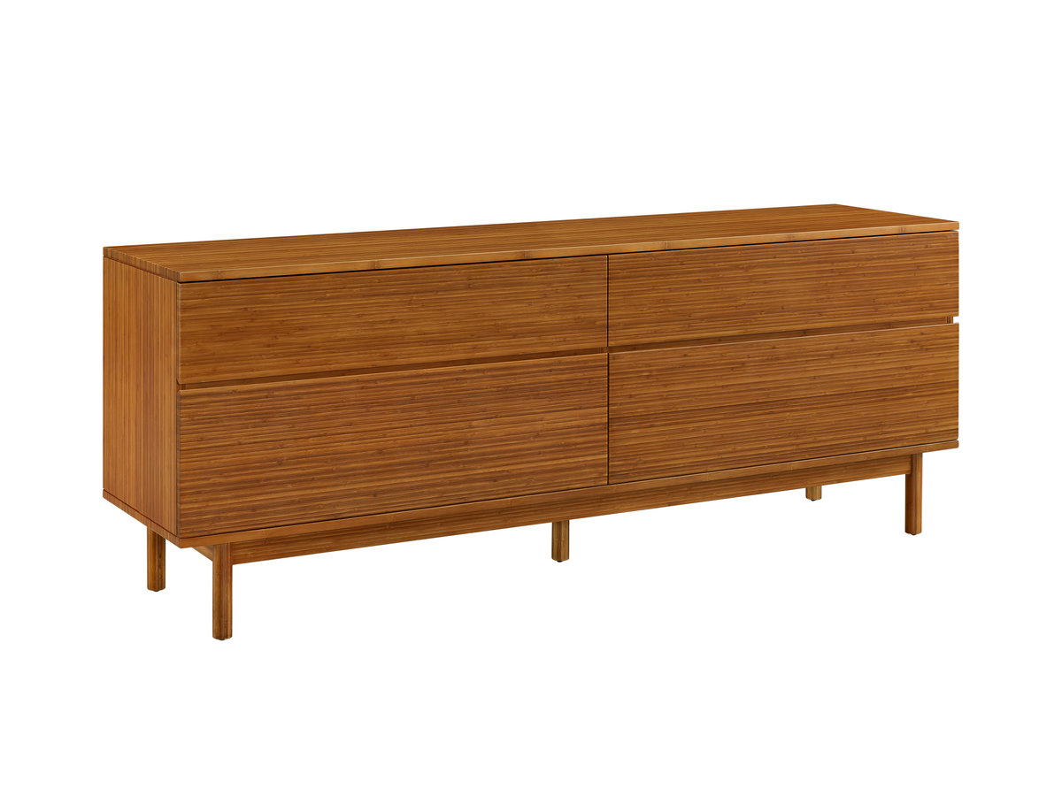 Ventura 4 Drawer Double Dresser, by Greenington, 18" length x 73.5" width x 28" height View 1