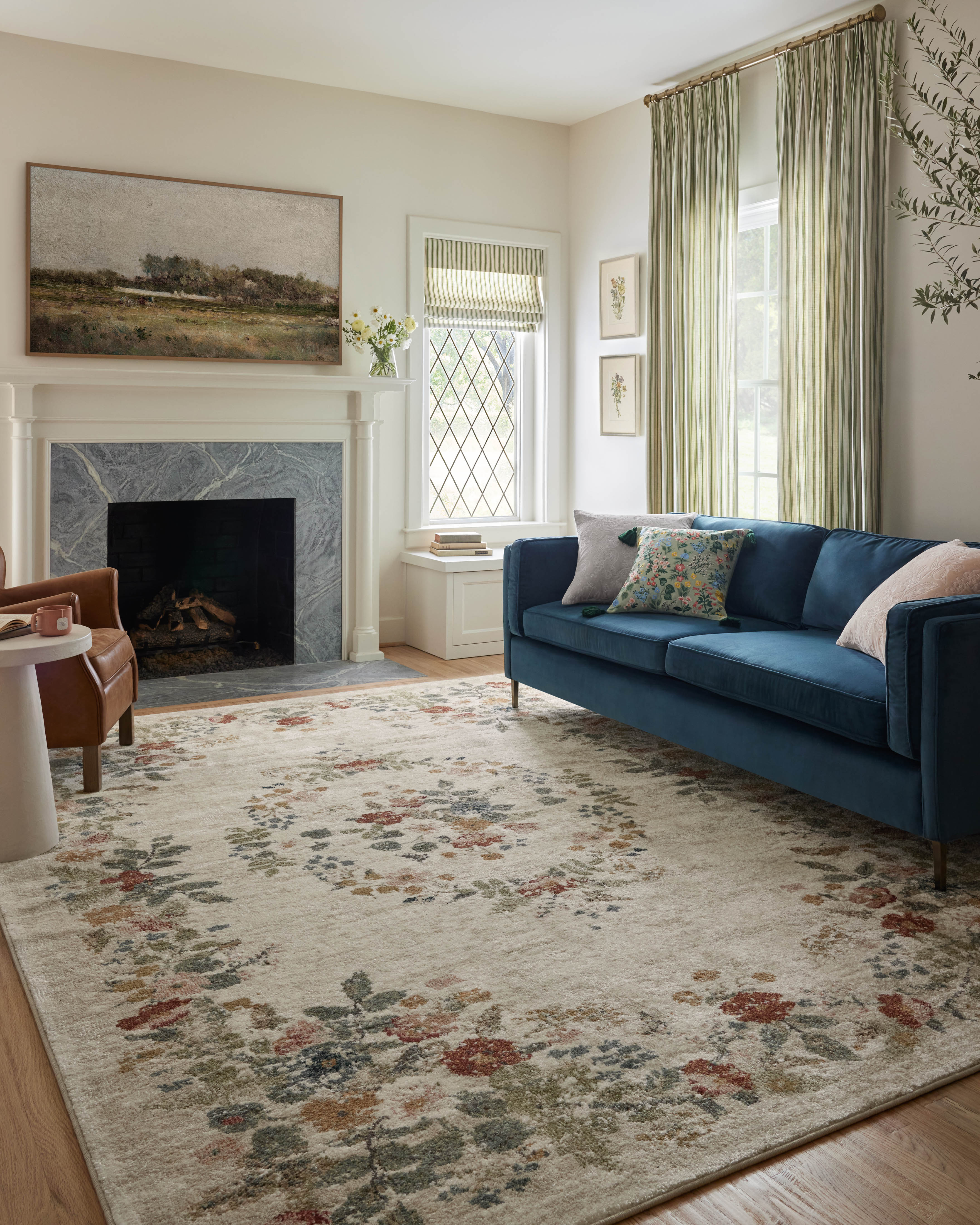 Rifle Paper Co. x Loloi Laurel Rug, 2'8" length x 4' width View 2