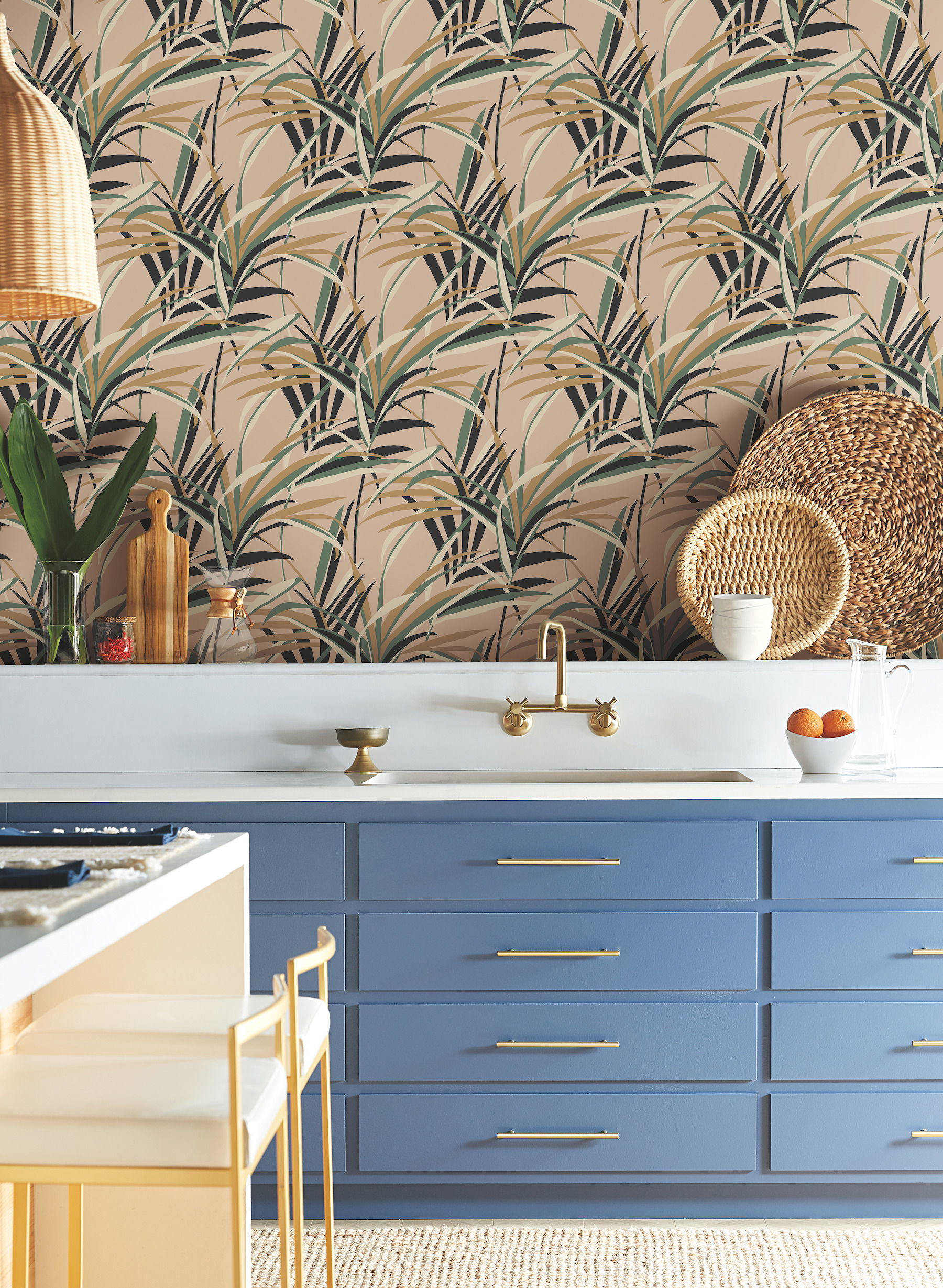 Tropical Paradise Blush Wallpaper, by York Wall, 27' length x 2'3" width x 0.02" depth View 2