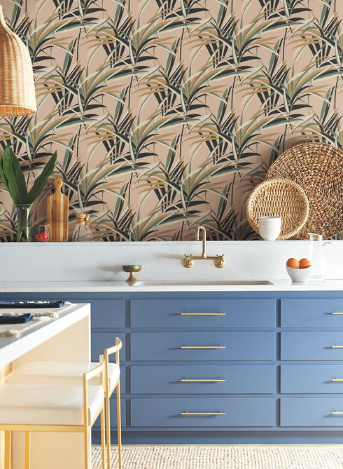 Tropical Paradise Blush Wallpaper
