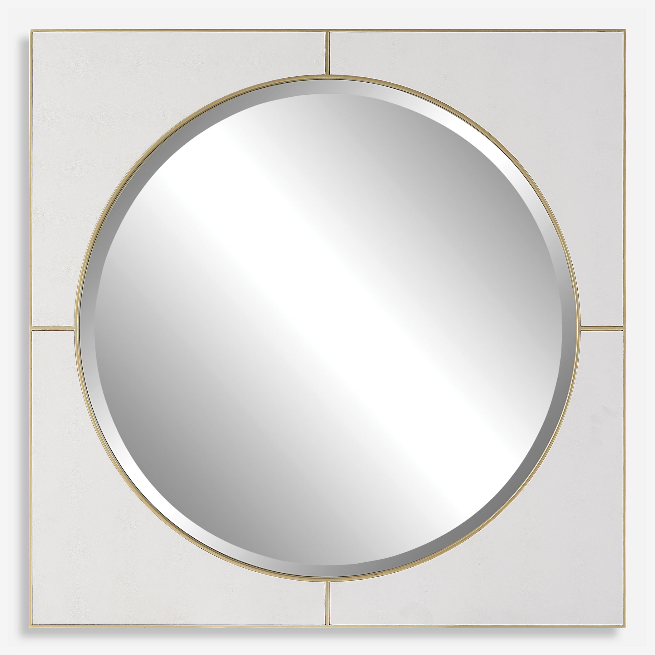 Cyprus White Square Mirror large image 