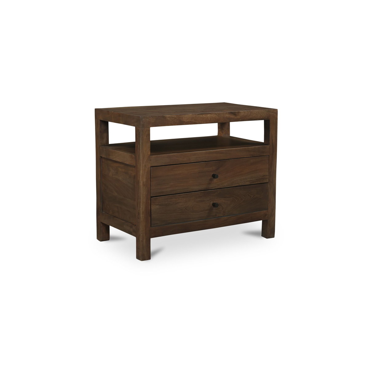 Windsor Nightstand Dark Brown, by Moe's Home, 31" width x 26" height x 18" depth View 2