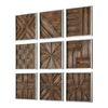 Bryndle Rustic Wooden Squares S/9 thumbnail 4