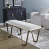 Farrah Geometric Bench, Benche by Uttermost, 53.75" width x 20.67" height x 15.75" depth thumbnail 2