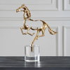 Gallop Gold Sculpture, Figurines & Statue by Uttermost, 14" width x 14.75" height x 4" depth thumbnail 2