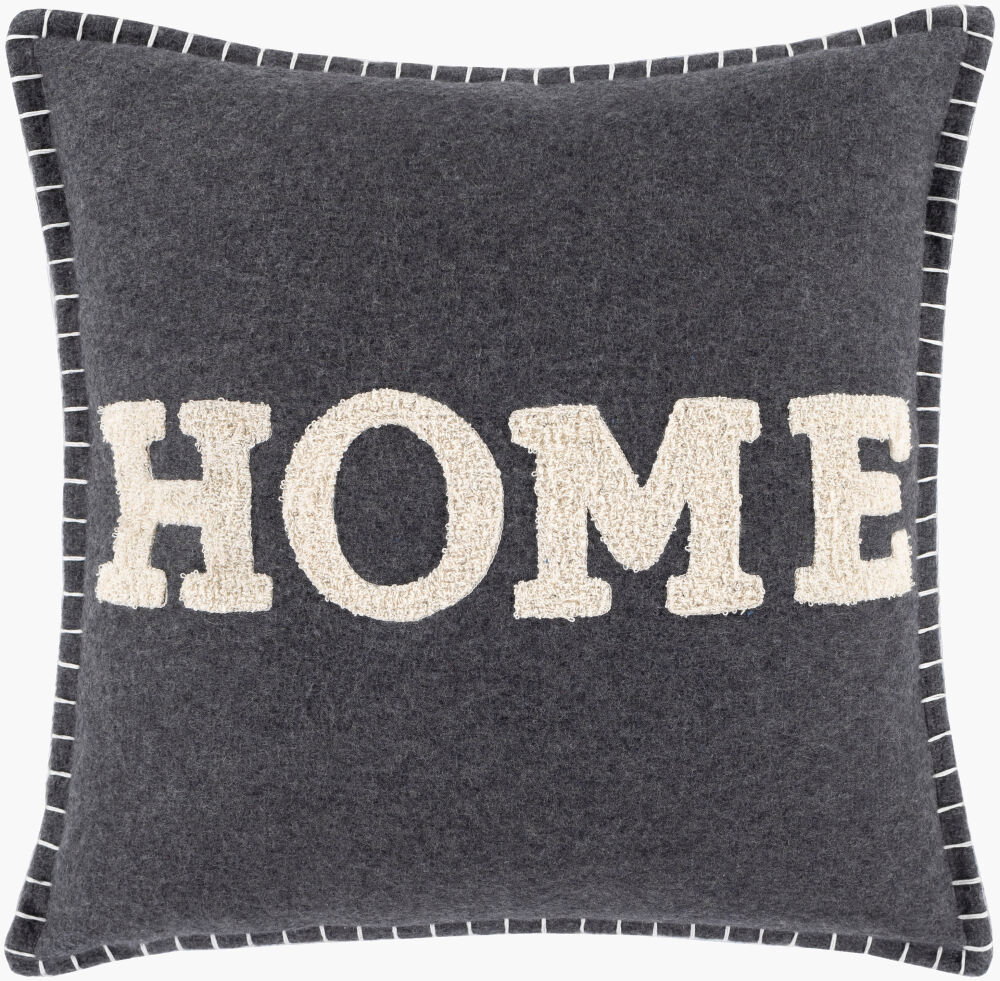 Home Time Accent Pillow, Decorative Pillow by Surya, 18" length x 18" width