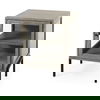 Arelius 20L x 18W x 26H Gray Wood with Black Metal Frame End/Side Table thumbnail 0