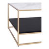 Mies Coffee Table Gold, by Moe's Home, 45" width x 16" height x 22" depth thumbnail 3