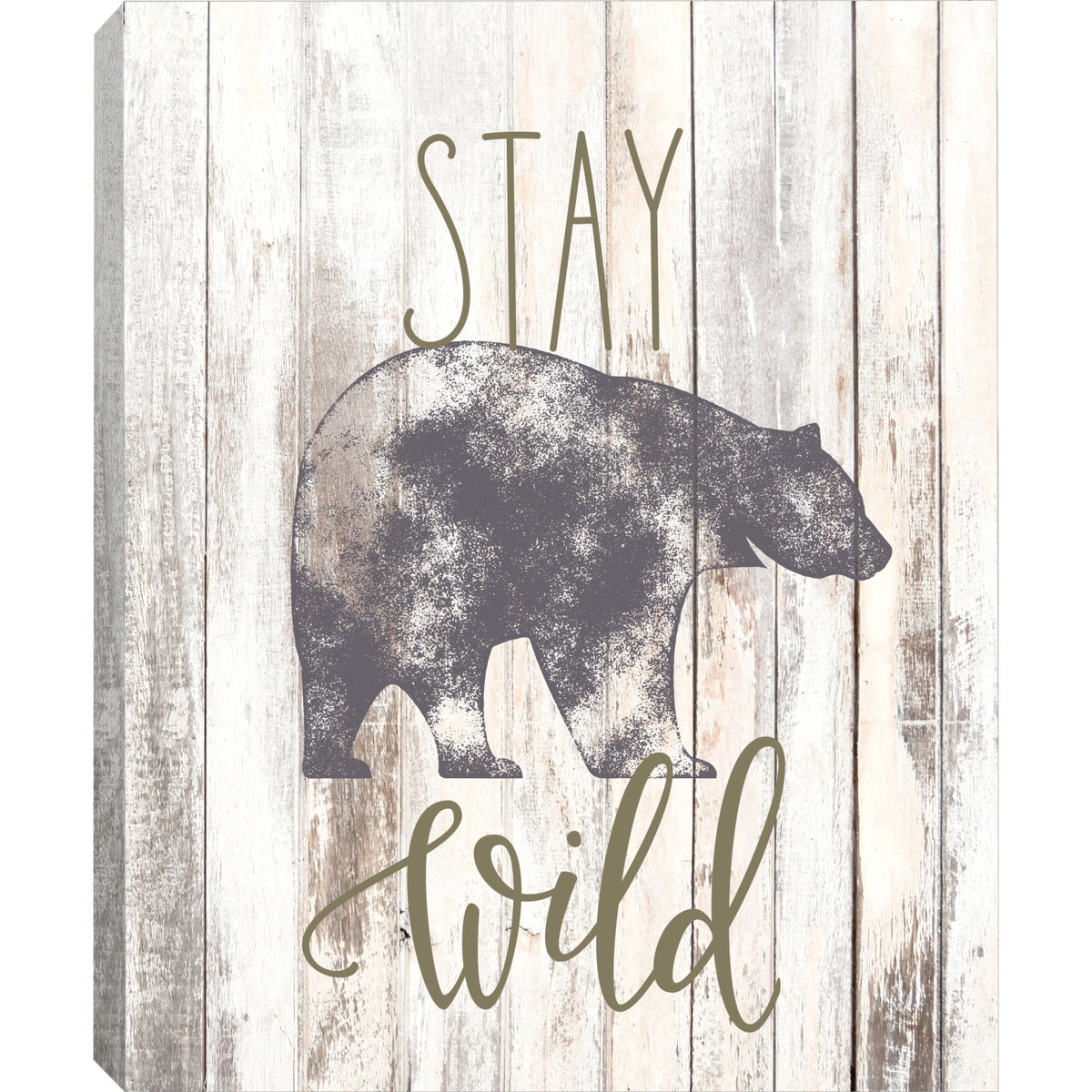 Stay Wild Canvas Wall Art, Sculptural Wall Art by York Wall, 9.6" length x 8" width x 0.02" depth