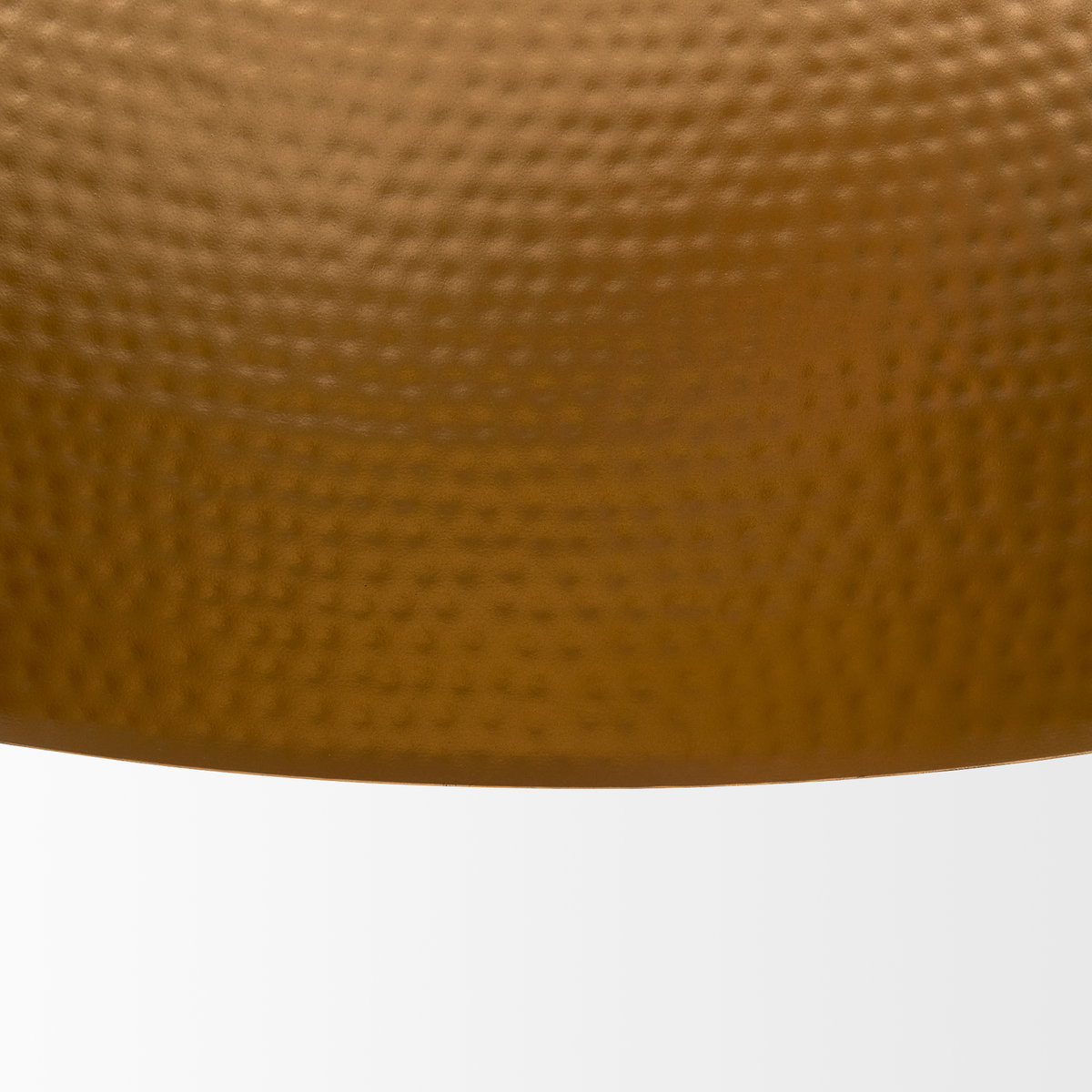 Karina 24' Round Matte Black Hammered Metal Dome Pendant Light, by Mercana, 24" length x 24" width x 17" height View 9