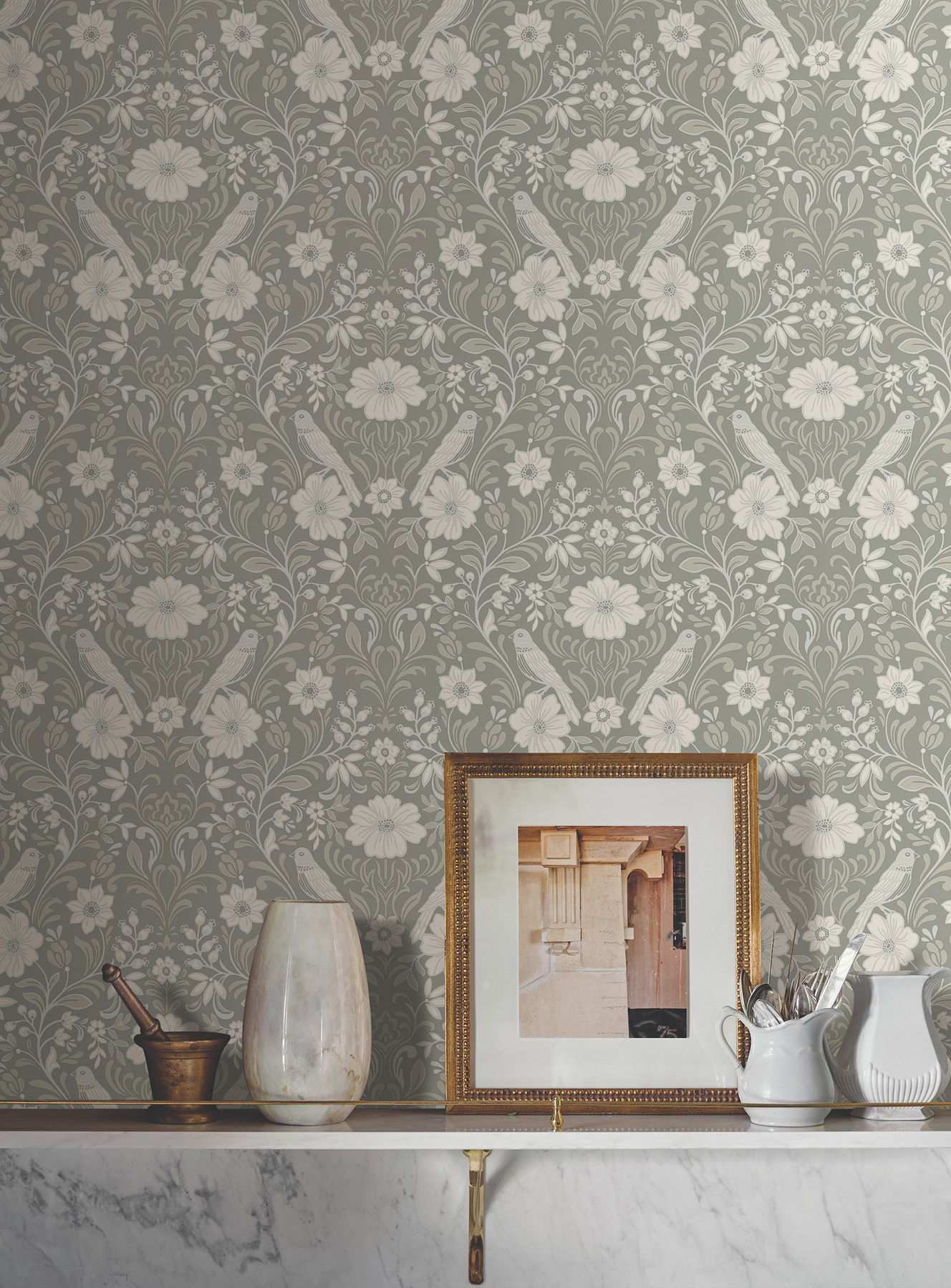 Colette Grey Wallpaper large image 