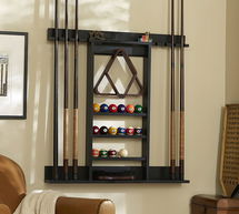 Online Designer Other Cue Stick Wall Mount Storage Rack, Black Berry Finish