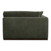 Rue Left Arm Facing Chair Deep Green, Sectional Sofa by Moe's Home, 47.6" width x 23.6" height x 41" depth thumbnail 5
