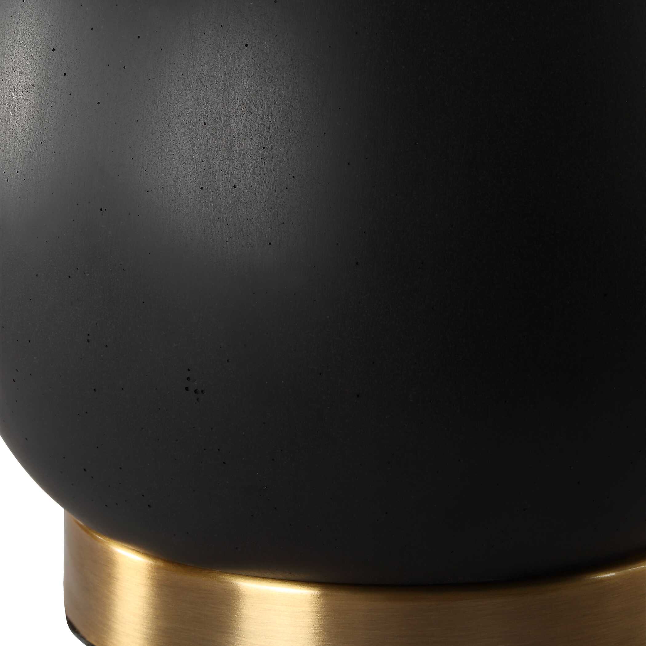 Nocturnal Black Table Lamp, by Uttermost, 18" width x 34.5" height x 18" depth View 8