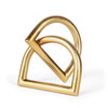 Locke Small Matte Gold Metal Decorative Object, by Mercana, 5.12" length x 4.72" width x 5.31" height thumbnail 1
