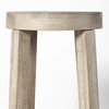 Brahma Backless 26in Seat Counter Stool | White Washed Wood, Counter & Bar Stool by Mercana, 14.5" length x 14.5" width x 26" height thumbnail 9