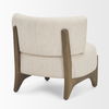 Vyra Dark Brown Wood with Cream Fabric Accent Chair thumbnail 6