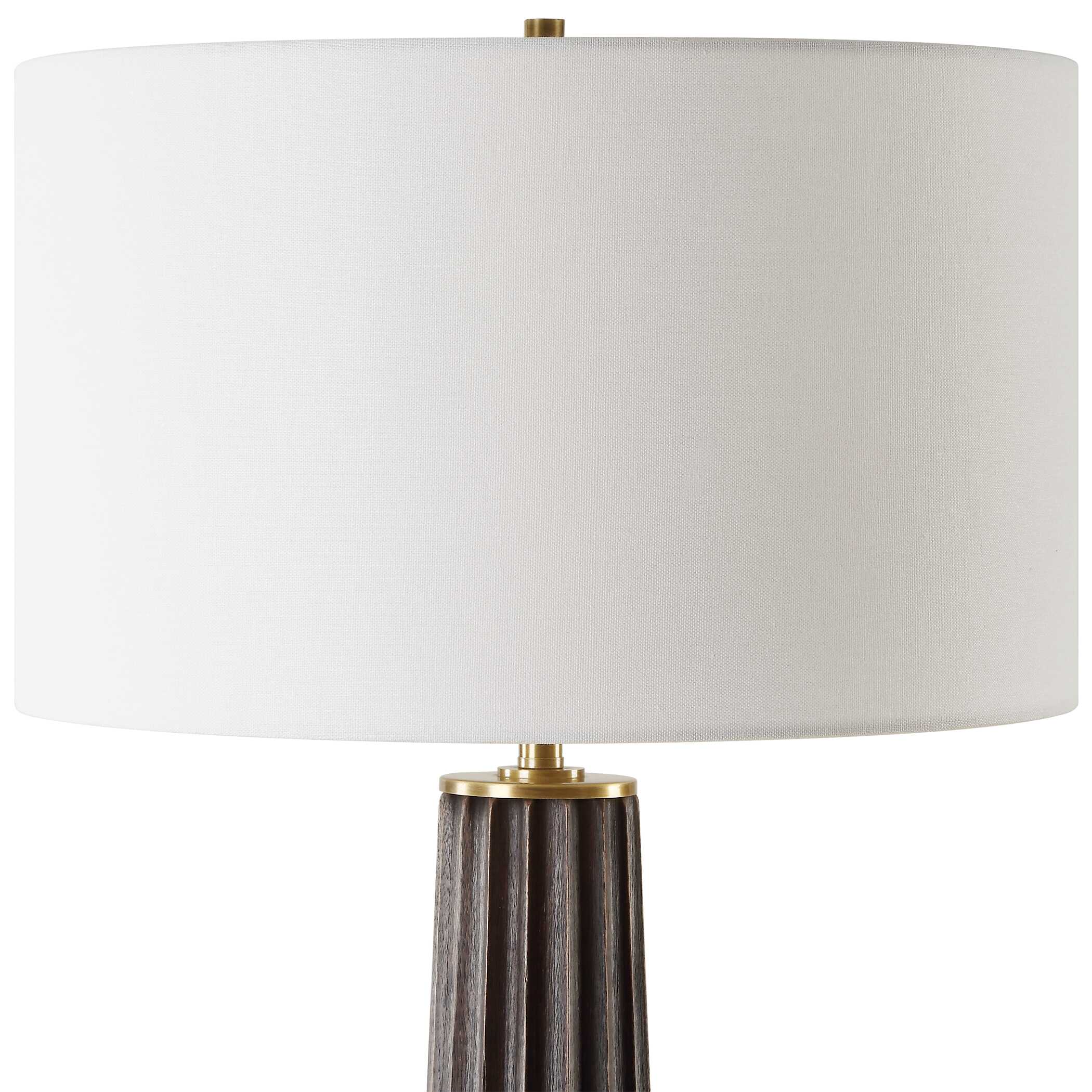 Forage Dark Scalloped Table Lamp, by Uttermost, 15" width x 31.5" height x 15" depth View 6