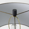Quinn  Navy Base with Beige Fabric Shade Table Lamp, by Mercana, 18" length x 18" width x 28.75" height thumbnail 6