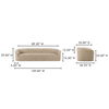 Thora Sofa Beige, Sofas & Sectional by Moe's Home, 109" width x 29" height x 36.25" depth thumbnail 11