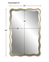 Aneta Gold Scalloped Mirror, by Uttermost, 24" width x 36" height x 0.5" depth thumbnail 3