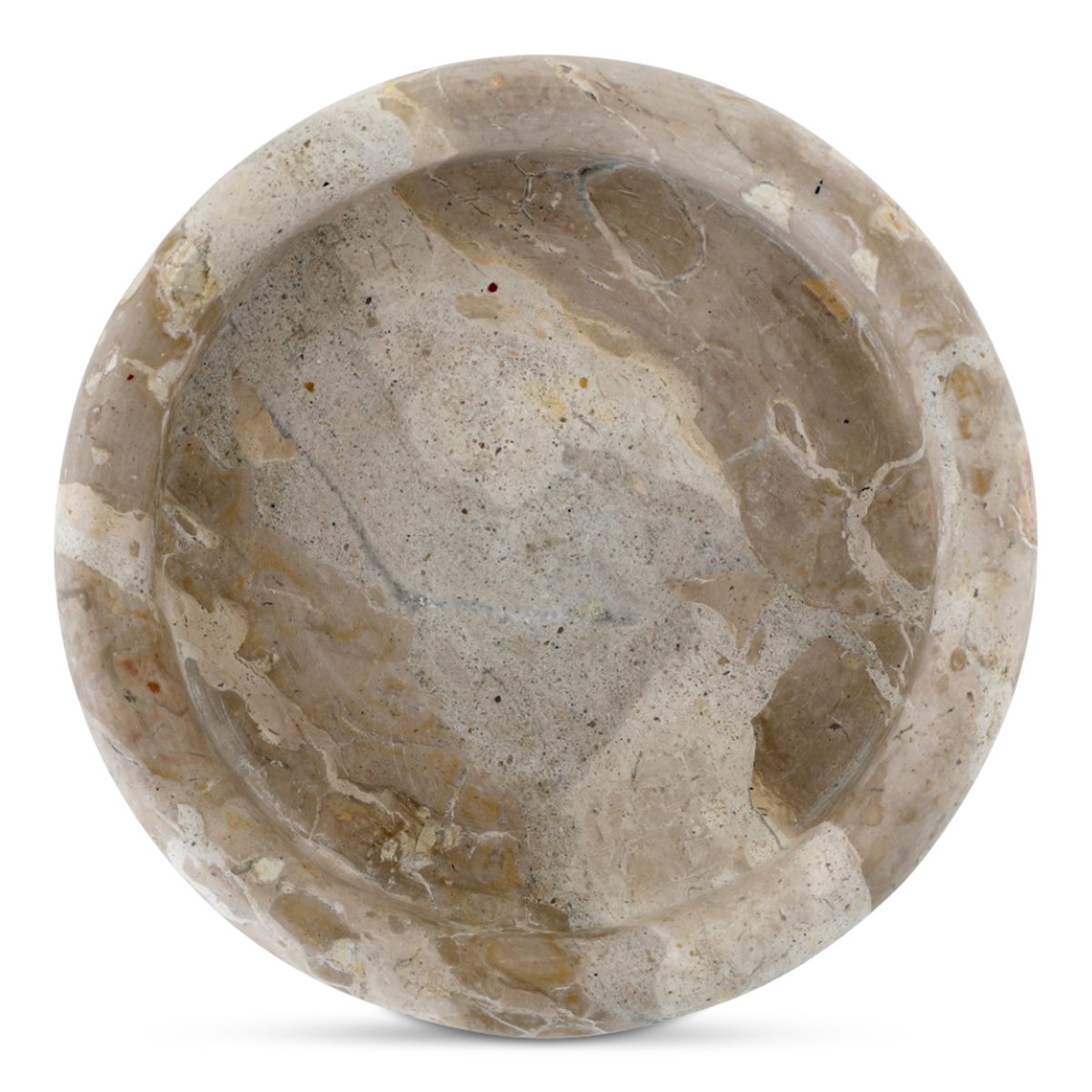 Anais Catchall Beige Marble, Trays & Platter by Moe's Home, 8" width x 2.5" height x 8" depth View 3