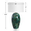 Ceralene Green Table Lamp, by Uttermost, 1'8" width x 2'9.25" height x 1'8" depth thumbnail 3