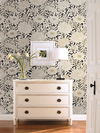 Wood Block Blooms Black & Gold Wallpaper thumbnail 2