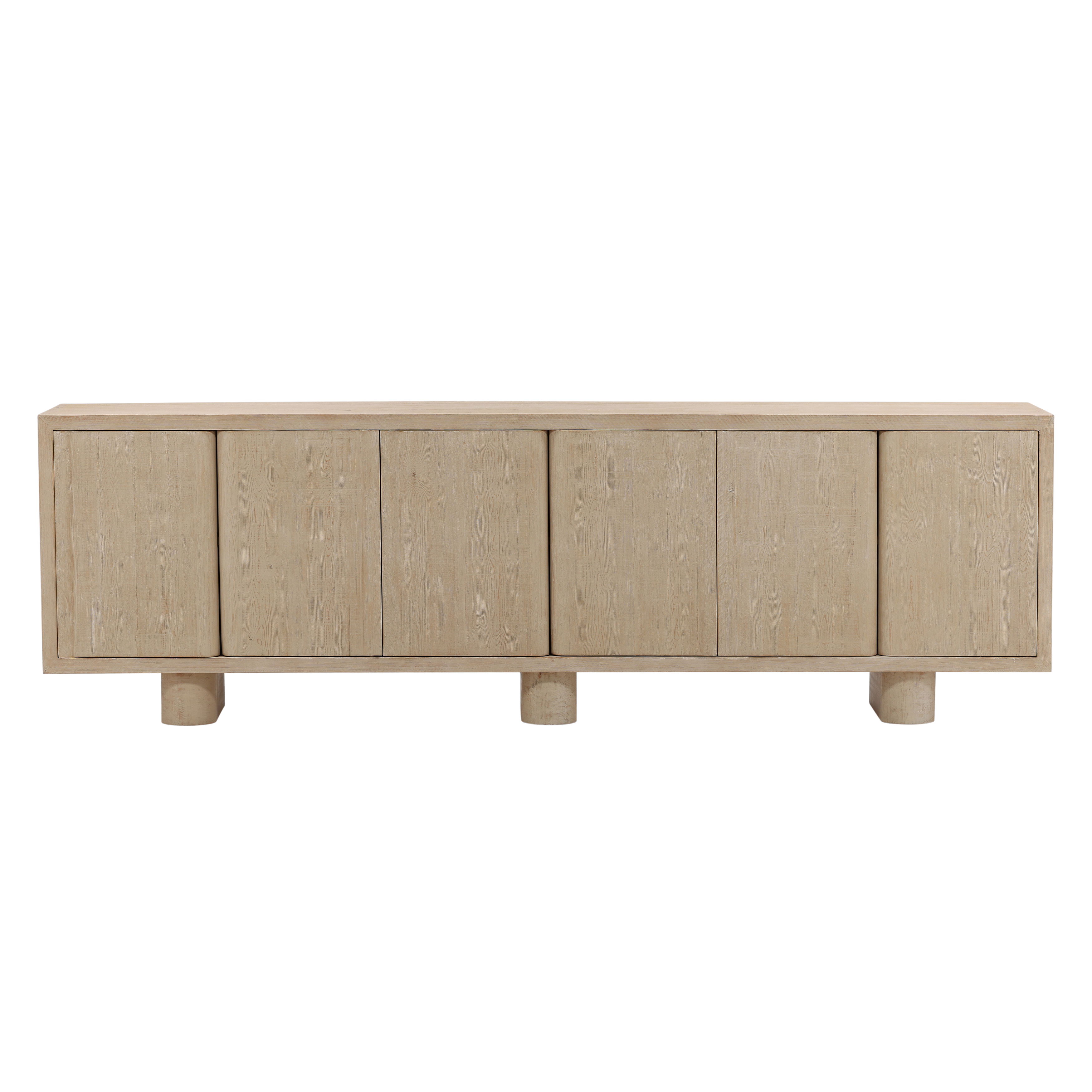 Thalia Sideboard Light Natural, Sideboards & Buffet by Dovetail, 108" width x 33.7" height x 18.1" depth View 2