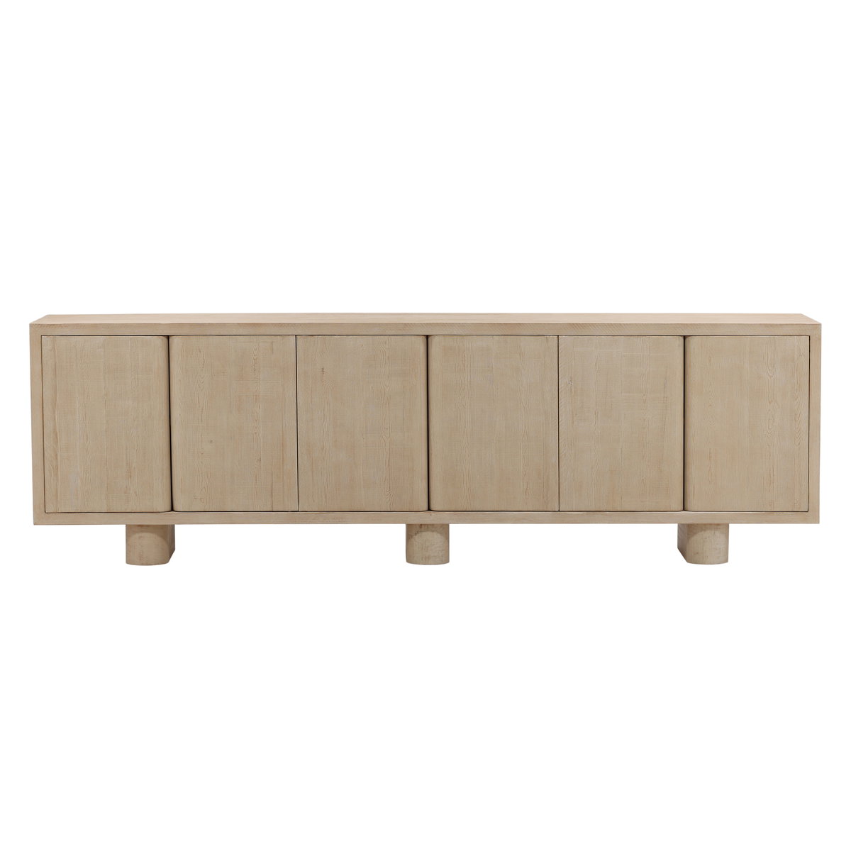 Thalia Sideboard Light Natural, Sideboards & Buffet by Dovetail, 108" width x 33.7" height x 18.1" depth View 2