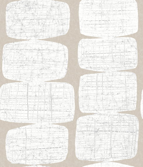 Mid-Century Beads White Peel & Stick Wallpaper