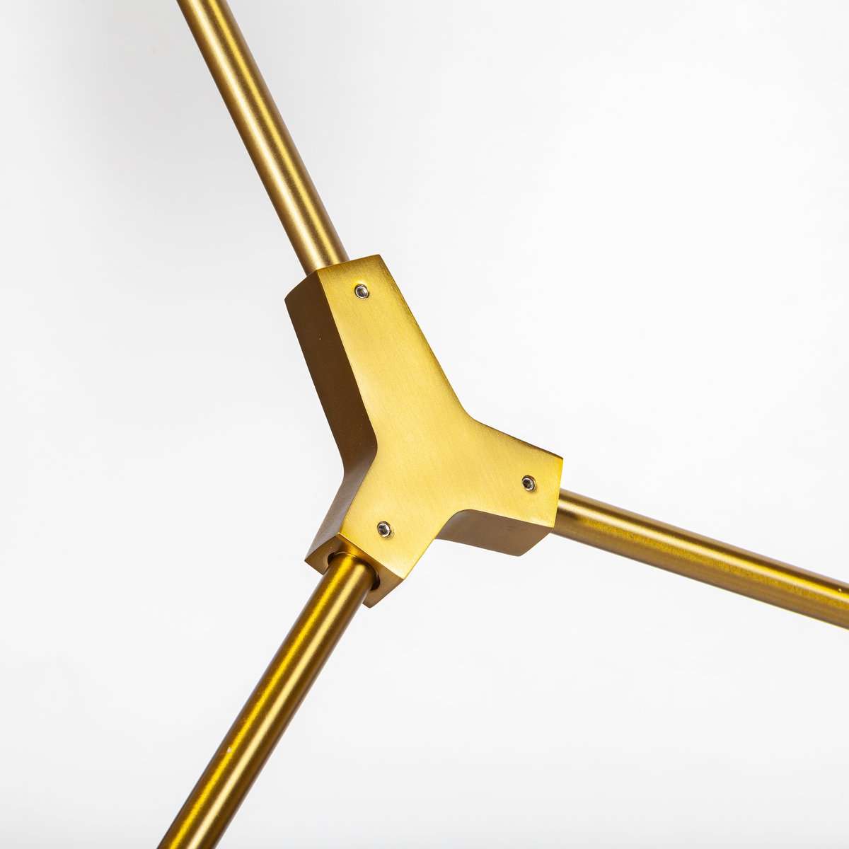 Desousa II (33.9'L x 8.8'W x 28'H) Brass-Toned Metal Multi-Arm Three Light Chandelier, by Mercana, 33.86" length x 8.75" width x 28" height View 4
