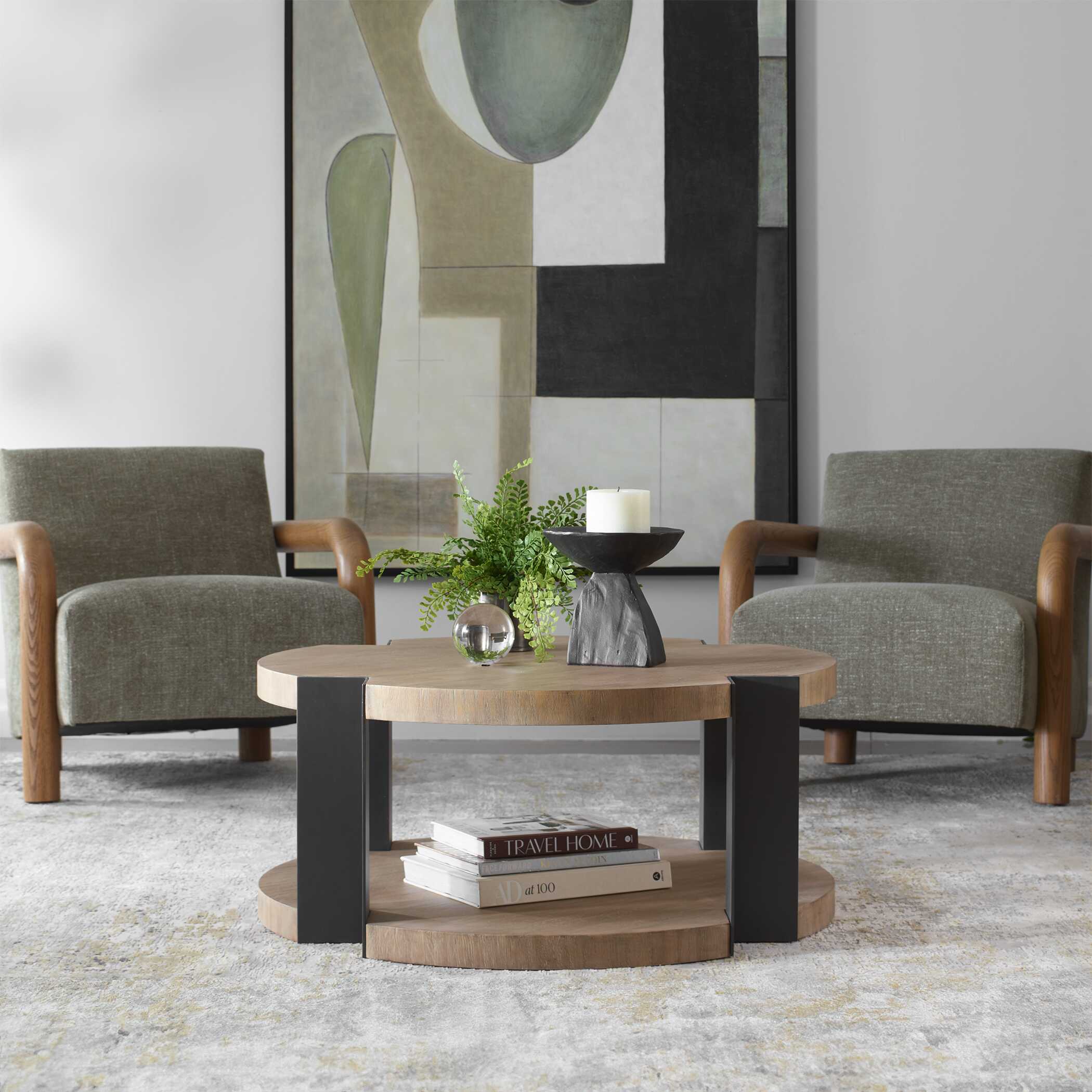 Loana Industrial Coffee Table large image 