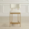 Apsley Gold Counter Stool, Counter & Bar Stool by Uttermost, 18" width x 36.75" height x 22.5" depth thumbnail 2