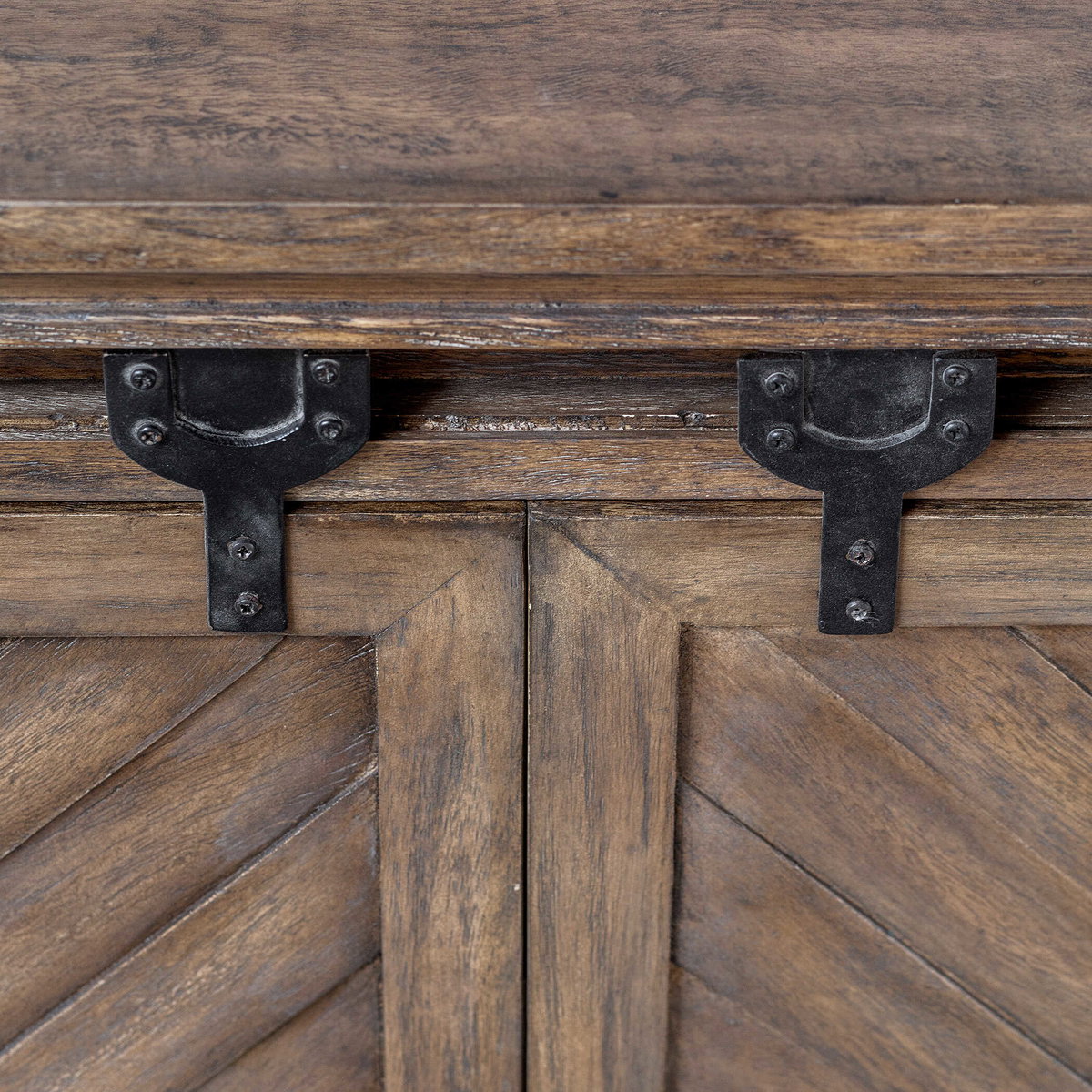 Primalia Barn Door Media Console, by Uttermost, 5'2" width x 2'10" height x 1'2" depth View 9