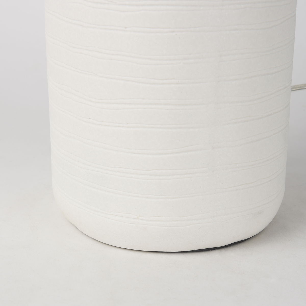 Melanie  White Shade with White Base Table Lamp, by Mercana, 17" length x 17" width x 30.5" height View 7