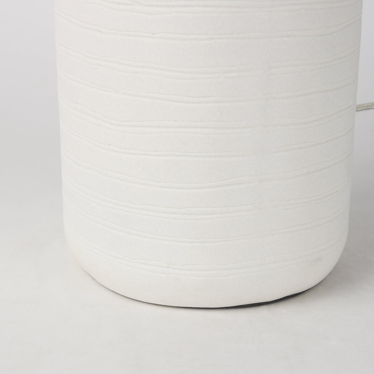 Melanie  White Shade with White Base Table Lamp, by Mercana, 17" length x 17" width x 30.5" height View 7