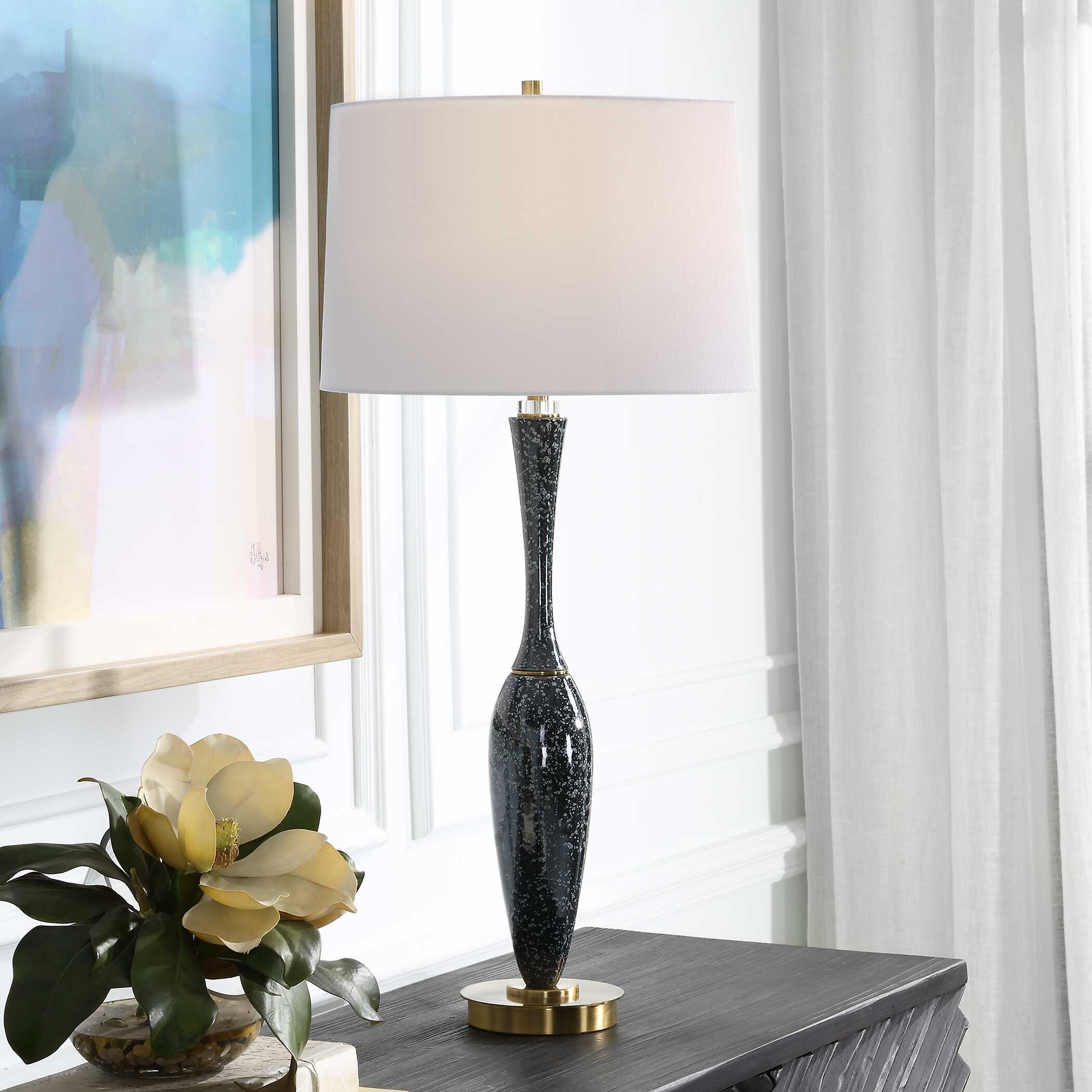 Remy Polished Table Lamp, by Uttermost, 15" width x 32.5" height x 15" depth View 2