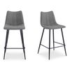 Alibi Bar Stool Dark Grey-set Of Two, Counter & Bar Stool by Moe's Home, 17.7" width x 40.9" height x 20" depth thumbnail 1