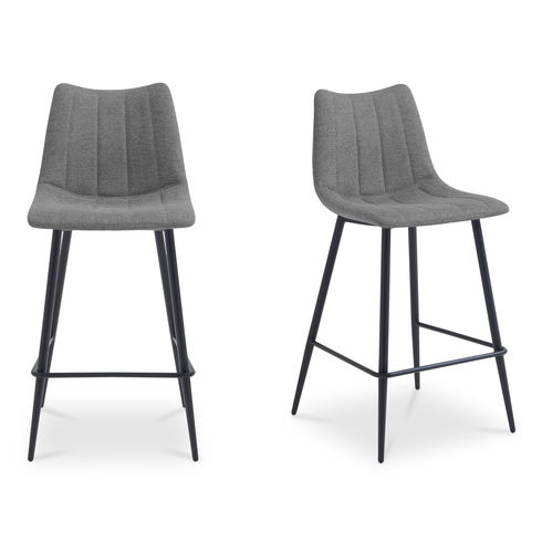 Alibi Bar Stool Dark Grey-set Of Two