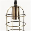 Hines I 4x8 Antiqued-Brass Metal Cage Pendant Light thumbnail 1