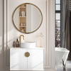 Finnick Iron Coil Round Mirror, by Uttermost, 35.62" width x 35.62" height x 2.25" depth thumbnail 2