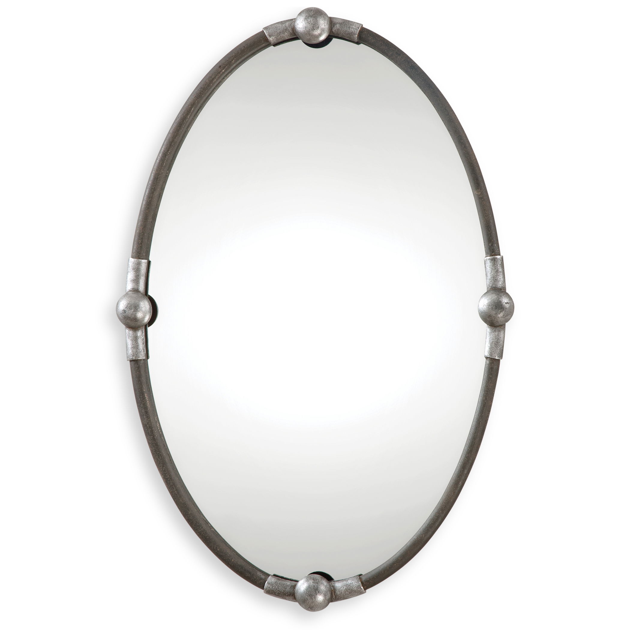 Carrick Black Oval Mirror large image 