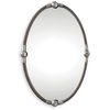 Carrick Black Oval Mirror thumbnail 0
