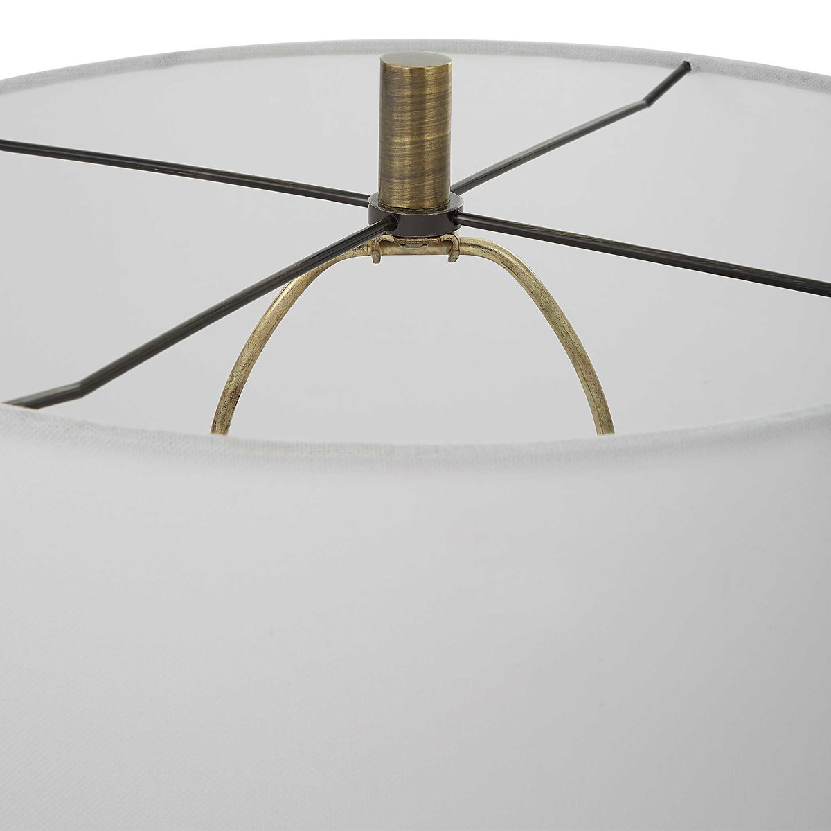 Annora Glossy White Table Lamp, by Uttermost, 1'3" width x 2'10" height x 1'3" depth View 7