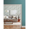 Handpainted Songbird Turquiose Wallpaper, by York Wall, 27' length x 2'3" width x 0.02" depth thumbnail 2