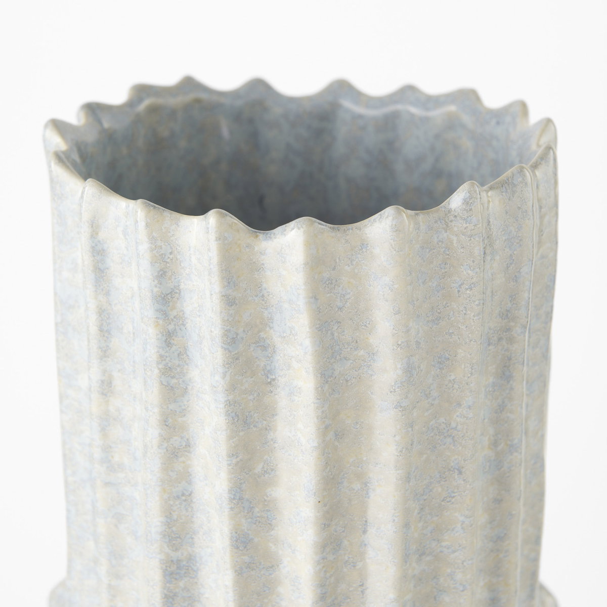 Cardon 23.0H Gray Ceramic Vase, by Mercana, 6.69" length x 6.69" width x 23.03" height View 6