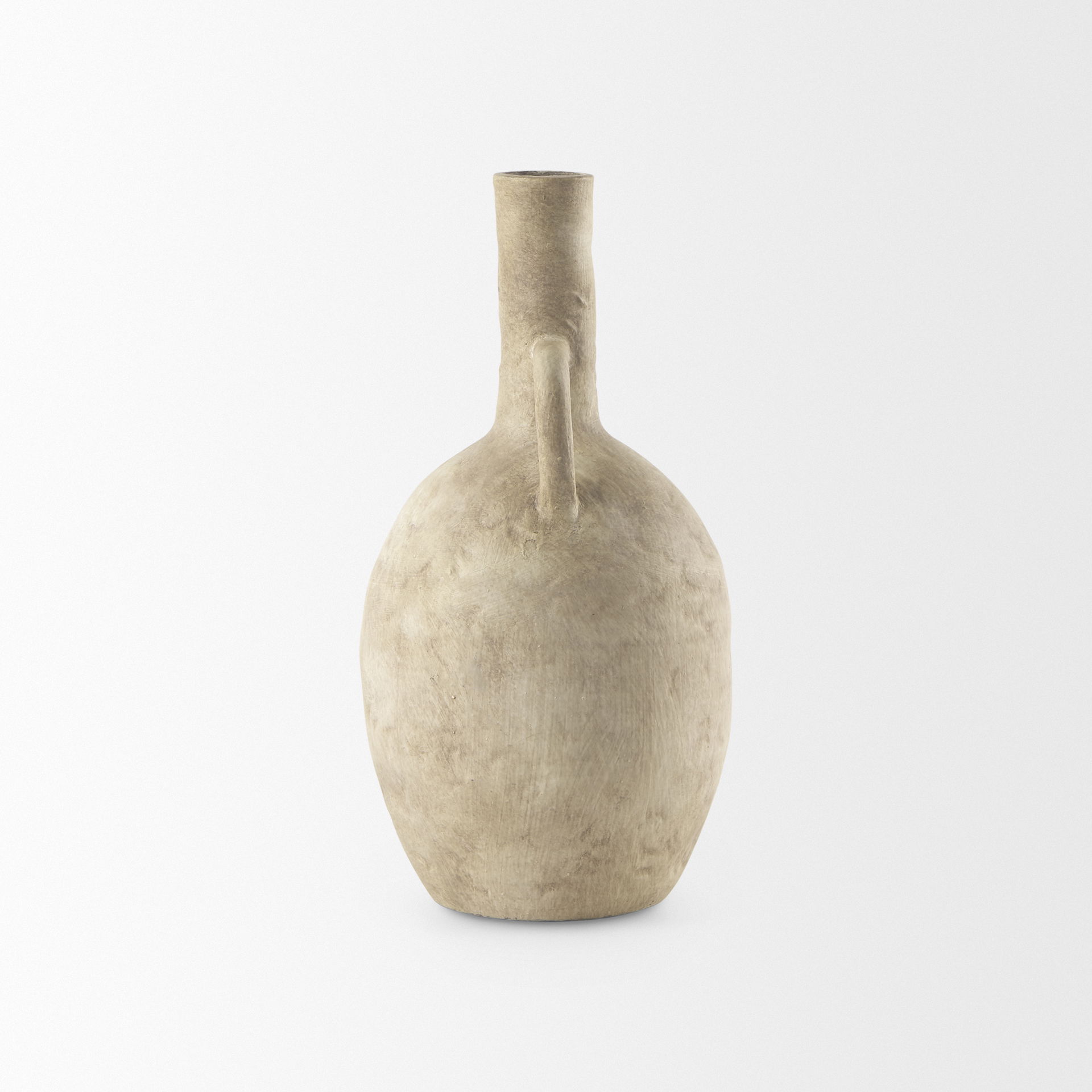 Zenni  Warm Beige Ceramic Vase, by Mercana, 6.1" length x 6.1" width x 12.01" height View 5
