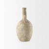 Zenni  Warm Beige Ceramic Vase, by Mercana, 6.1" length x 6.1" width x 12.01" height thumbnail 5